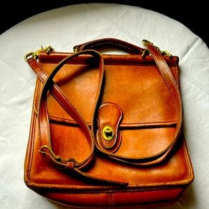 Coach leather hand bag 10inches by 10inches